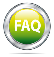 FAQ in a green glass ball