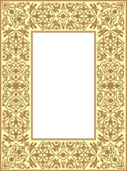 Gold ornate frame vector