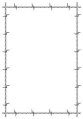 Barbed wire frame vector