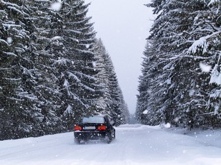 Road During Snowfall