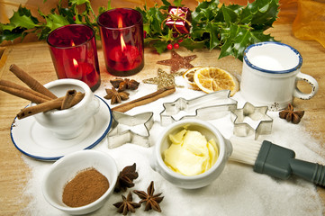 Baking christmas cookies