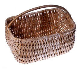 Wicker Basket, studio isolated photo