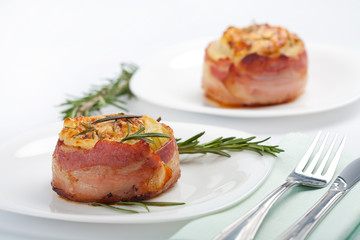 stuffed onion with bacon