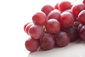 ripe grapes isolated