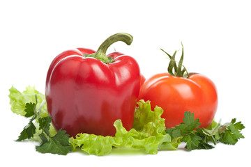 colorful fresh vegetables isolated