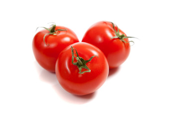 Red tomatoes on a vine