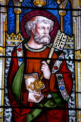 Saint Peter stained glass window