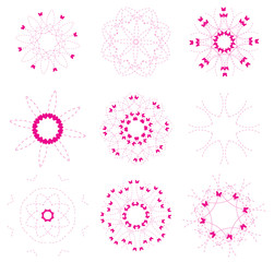 floral and ornamental elements set