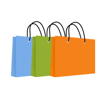 Three Colourful Shopping Bags