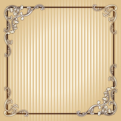 Elegant square vintage sepia frame