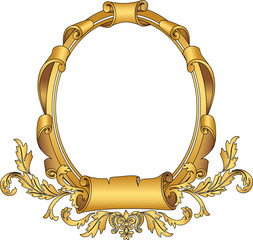 Obraz premium vintage gold vignette