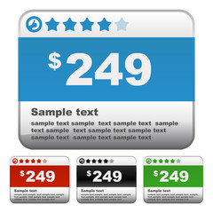 Set of design elements for sale.