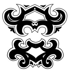 east ornament on white background