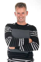 Fototapeta premium Handsome man laptop
