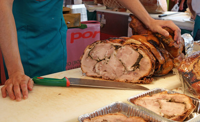 Tranche de cochon farcie