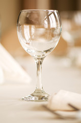 Wine glass on the table - shallow depth of field