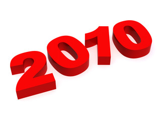 2010 Red 3D Numbers