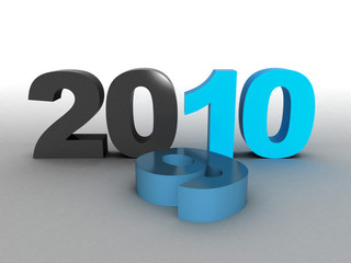 2010 Blue 3D Numbers