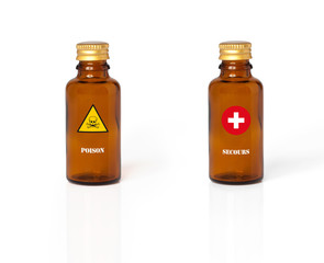 poison remède secours danger dangereux flacon fiole chimie acide