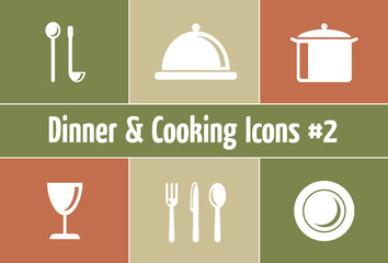Restaurant and Catering Symbols: Dinner & Cooking Icons #2
