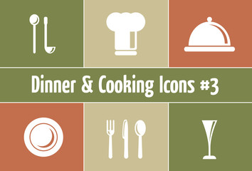 Restaurant Symbole: Dinner & Cooking Icons #3