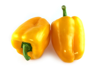 Yellow paprikas isolated