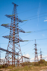 Substation near a power plant