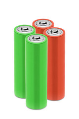 Batterien rot grün