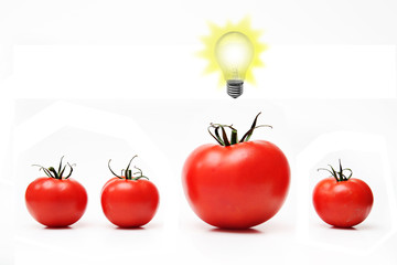 Konzept Innovation, Wettbewerb, Idee - Tomaten