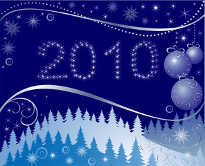 Christmas blue background