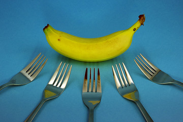 Fork and Bannana
