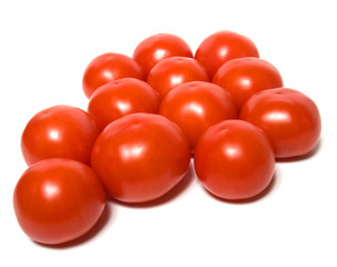 red tomato isolated  on white background