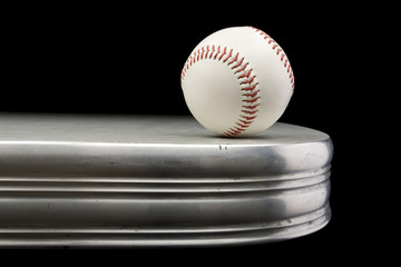 Baseball on Chrome Table