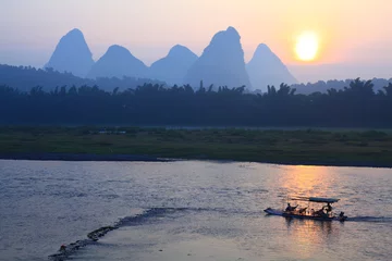 Tuinposter Sunrise on the Li River © Craig Hanson