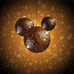 Festive gold baubles