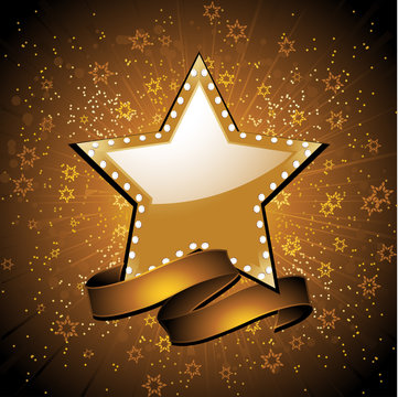 Festive gold superstar background