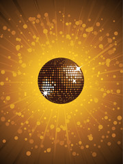 sparkling gold disco ball