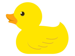 Isolated rubber duck