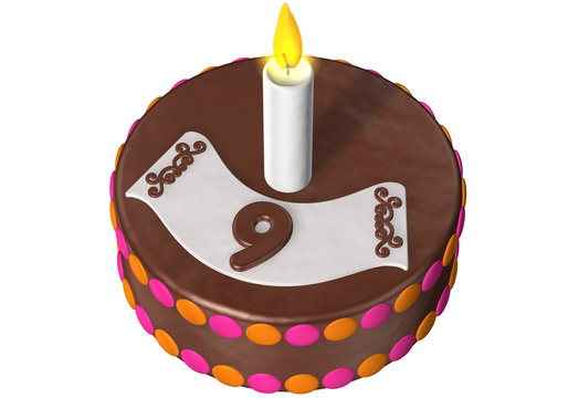birthday cake nine