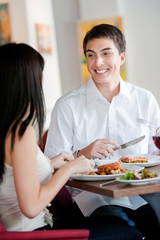 Man Dining with Partner