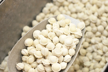 Background from frozen pelmeni