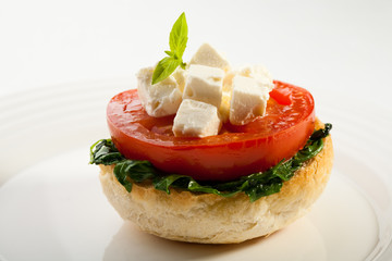 Vegetarian sandwich - bread and grilled vegetables