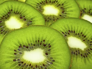 Cercles muraux Tranches de fruits Kiwi juteux