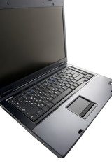 laptop on white closeup