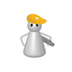 Spielfigur Architekt abstrakt