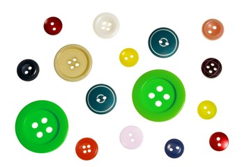 Buttons on a white background