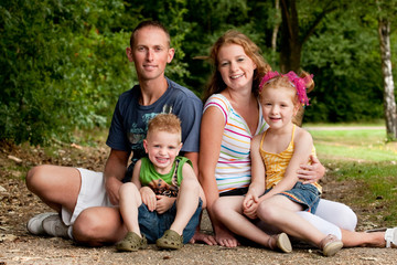 Family on the path