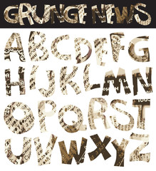 Grunge news font