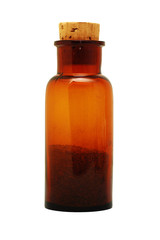 bottle with medicinal herbs