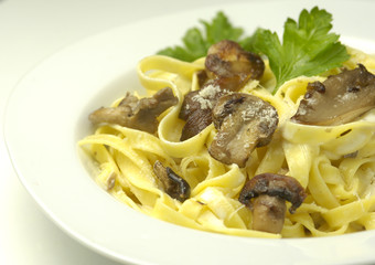 Fettuccine panna e funghi